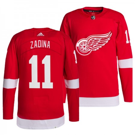 Detroit Red Wings Dresy Filip Zadina 11 Adidas Červené Authentic - Pánské